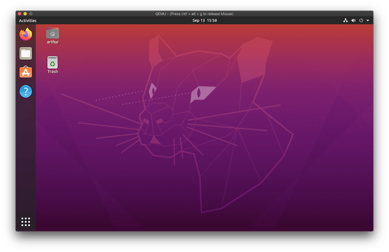 A picture of the Ubuntu 20.04 Desktop